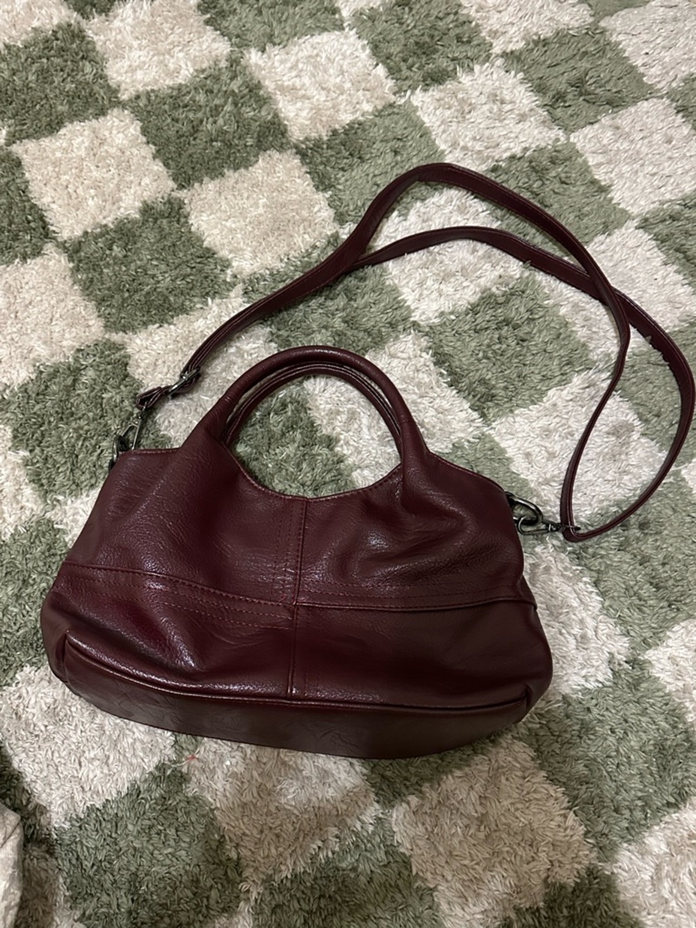 Classic Women's Satchel Bag purse in Burgundy